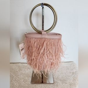 Anthropologie Rose Feather Purse